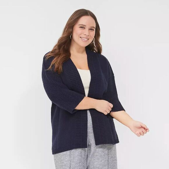 NWT Lane Bryant 3/4-Sleeve Open-Front Shrug Size 22/24 - Picture 1 of 12